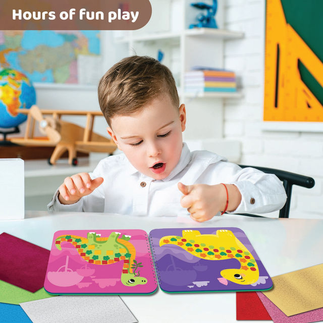 Jackinthebox Sensory Busy Book - Dinosaurs Art & Craft Kit