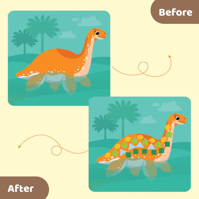 Jackinthebox Sensory Busy Book - Dinosaurs Art & Craft Kit