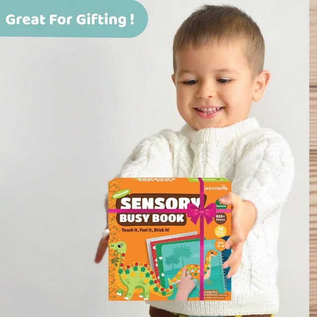 Jackinthebox Sensory Busy Book - Dinosaurs Art & Craft Kit