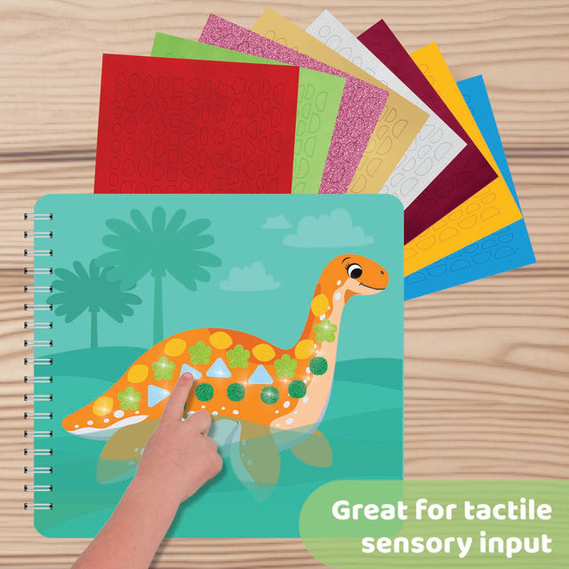 Jackinthebox Sensory Busy Book - Dinosaurs Art & Craft Kit
