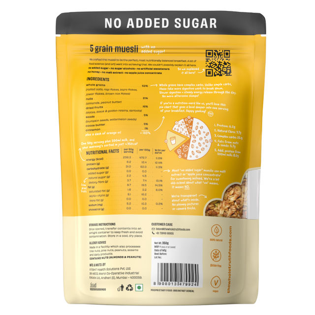 The Whole Truth No Added Sugar Grain Muesli