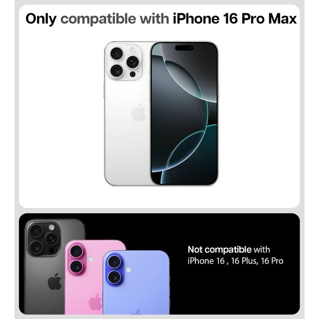 Kapaver Iphone 16 Pro Max Easy Do Tempered Glass Screen Protector Guard | Gt Series | Clear - 2 Pack