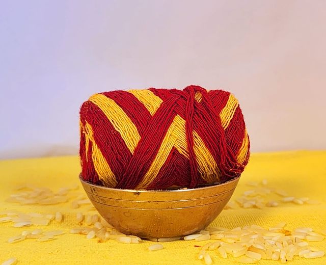 Seetara Kalawa Mauli Thread - Red & Yellow Protective Thread for Puja