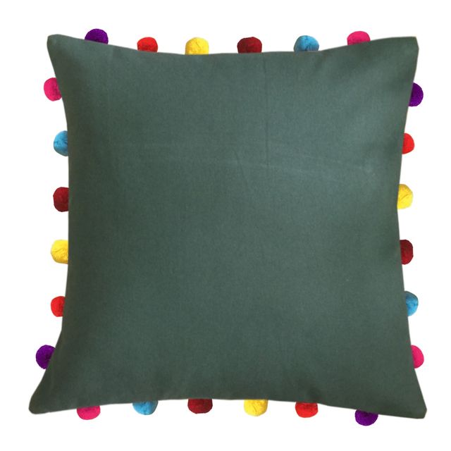 Lushomes Cushion Cover - Black | Quilted Velvet | 16 x 16 inch | With Top Zipper