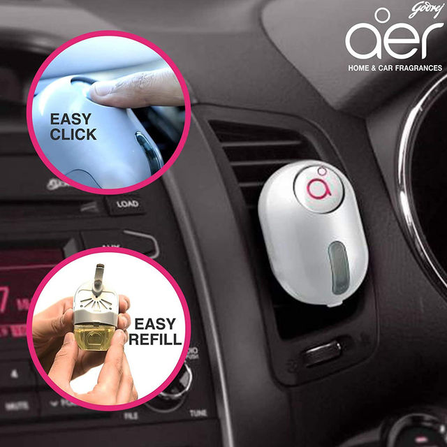 Godrej Aer Petal Crush Pink Click Gel Car Freshener Kit