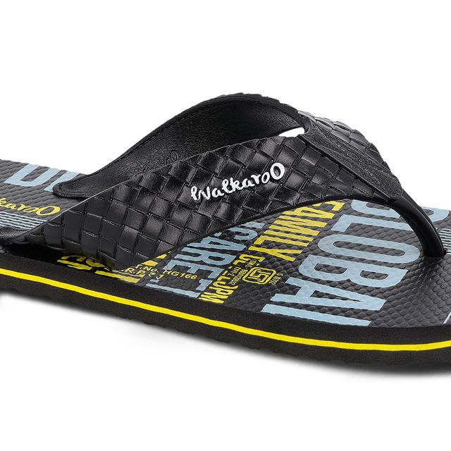 Walkaroo Men's Dailywear Hawai | HG166 Black | UK 7