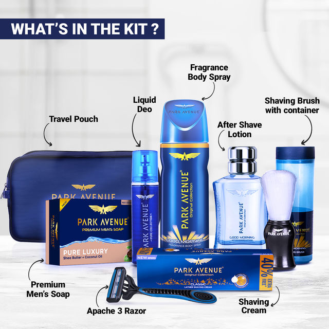 Park Avenue Luxury 8 In-1 Premium Grooming Kit Gift For Men