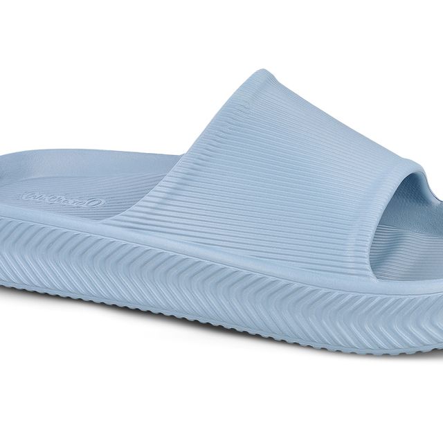 Walkaroo Men's Flip Flop Sliders | WC8737 | Aqua Blue - UK 8