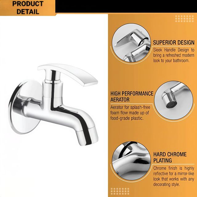 Clayplus Cello Long Body Bib Cock | Faucet | Tap With Flange
