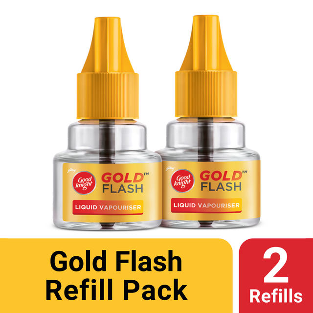 Good Knight Gold Flash Mosquito Repellent Refill + Machine(45ml) & Good Knight Gold Flash 2 Refills Pack(90ml) Combo