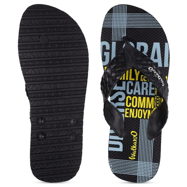 Walkaroo Men's Dailywear Hawai | HG166 Black | UK 7