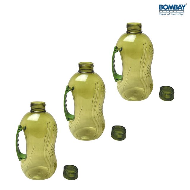 Plastic Cool It Jugs, 1200 ml each | Pack of 3 | Green