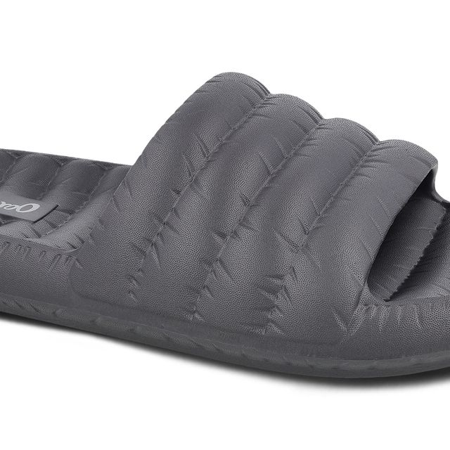 Walkaroo Men's Flip Flop Sliders | WC8770 Dark Grey | UK 9