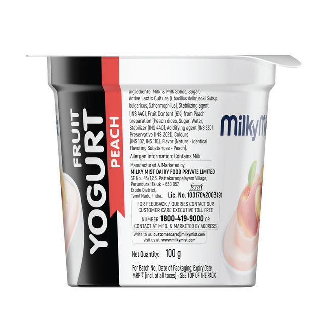 Milky Mist Fruit Yogurt Peach 100 ml Combo