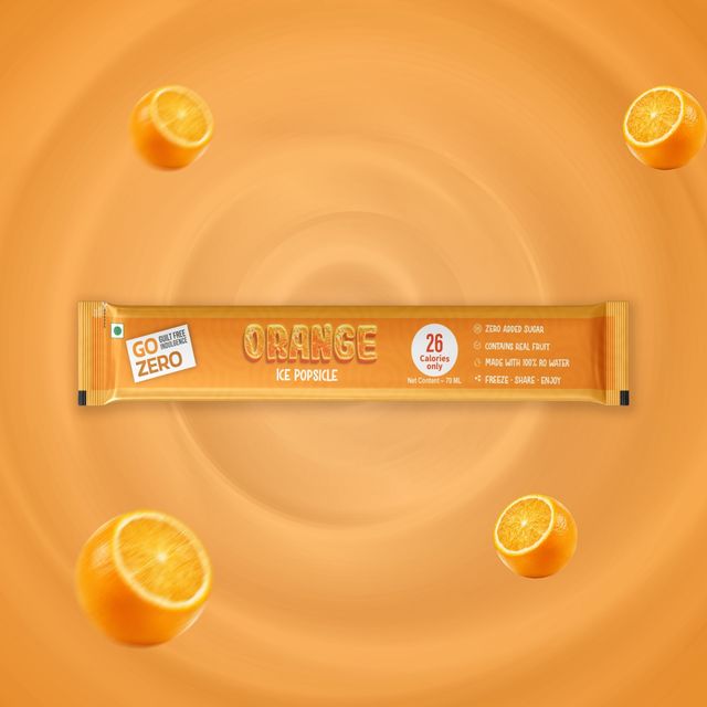 Go Zero Orange Low Calorie Ice Popsicle