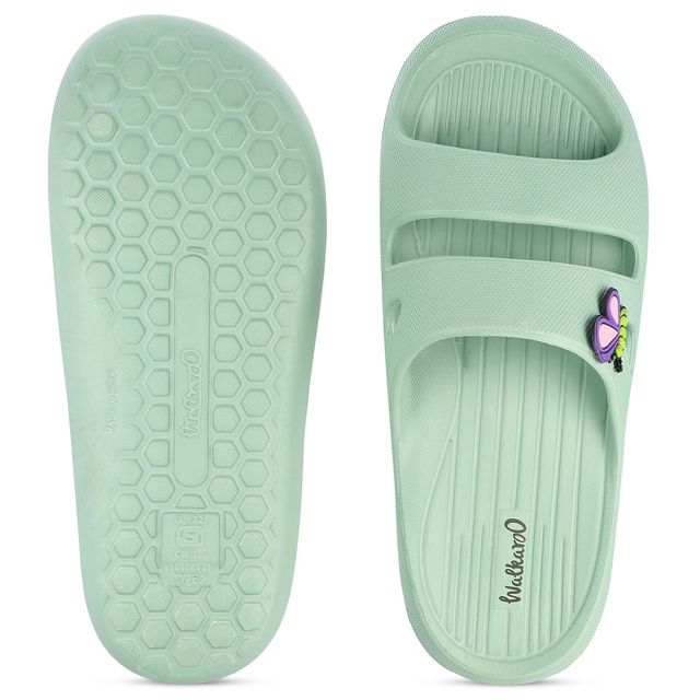Walkaroo Women's Flip-Flops | WC4920 Green | UK 8