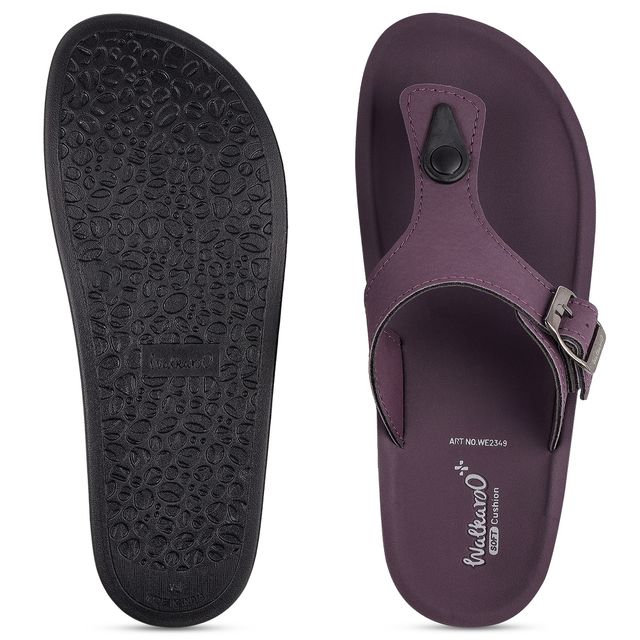 Walkaroo Women's Daily Wear Sandals - WE2349 Purple UK9