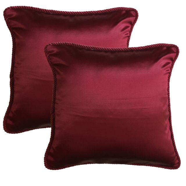 Lushomes Silk Cushion Covers - Purple | Boho Style | 16 x 16 inch