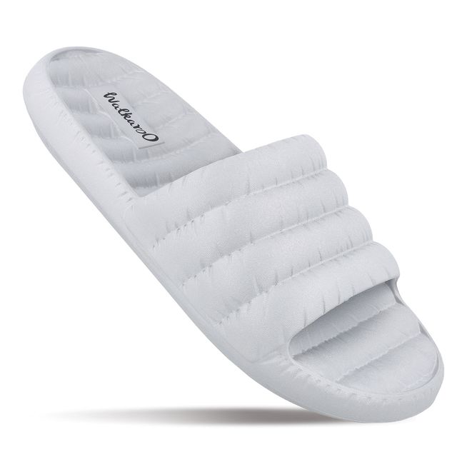 Walkaroo Men's Flip Flop Sliders | WC8770 Light Grey | UK 8