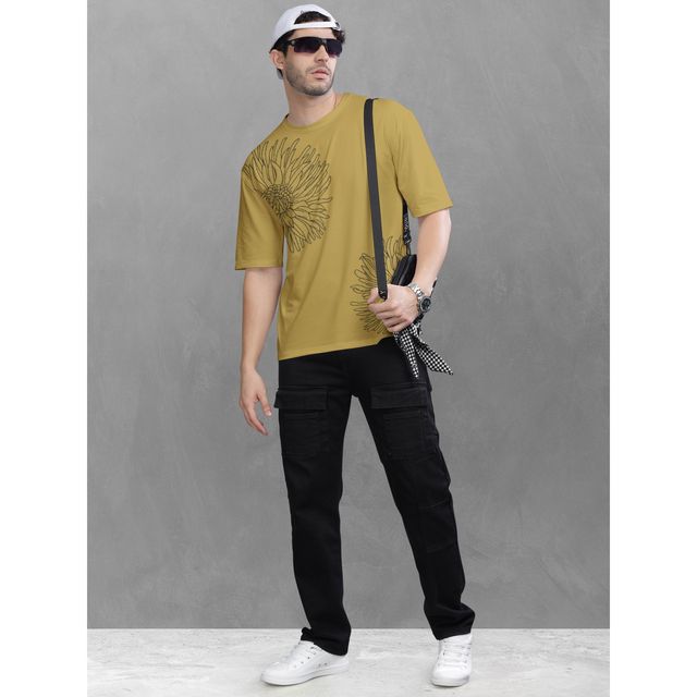 Bullmer Men's T-shirt Round Neck Printed | Yellow | L