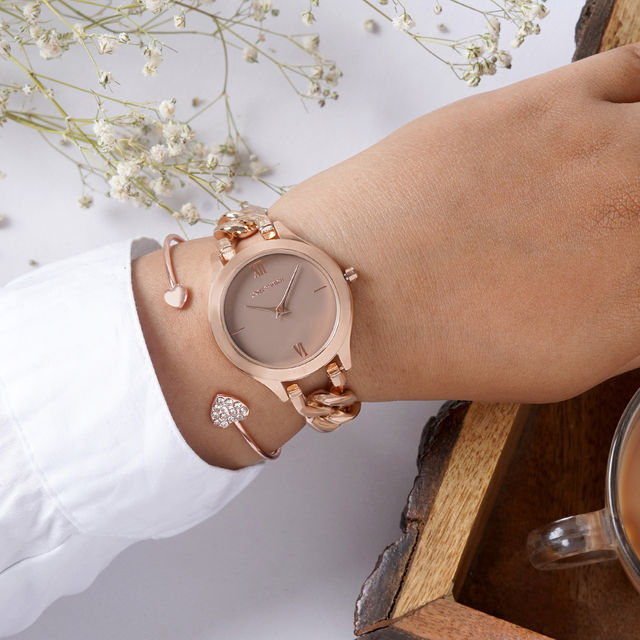 Buy Joker & Witch Tori Rose Gold Watch Bracelet Stack | JWBS896