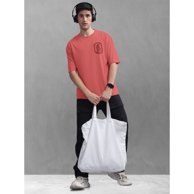 Bullmer Men's T-shirt Round Neck Printed | Red | S