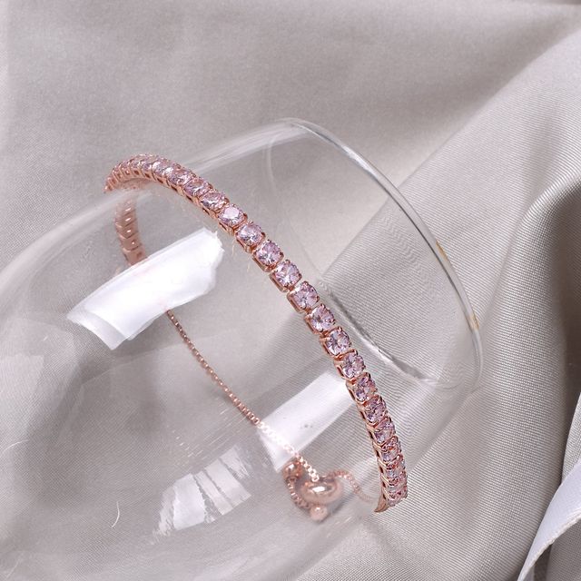 Buy Joker & Witch Nora Rose Gold Tennis Powder Bracelet Online