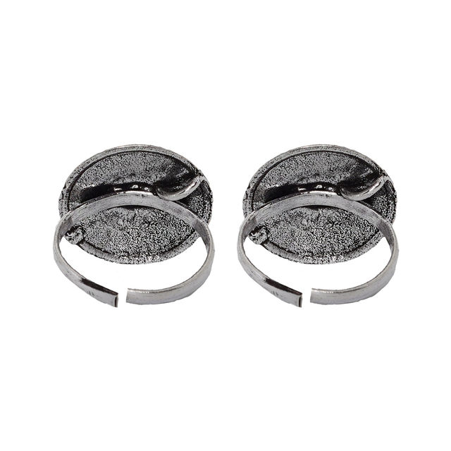 Teejh Teejh Tashika Silver Oxidised Toe Rings - Buy at ₹139
