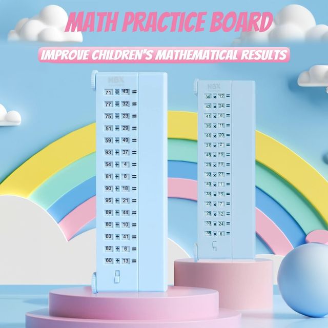 Kidology Children Practice Math Board - Learning Mathematics with Arithmetic Practice Chart