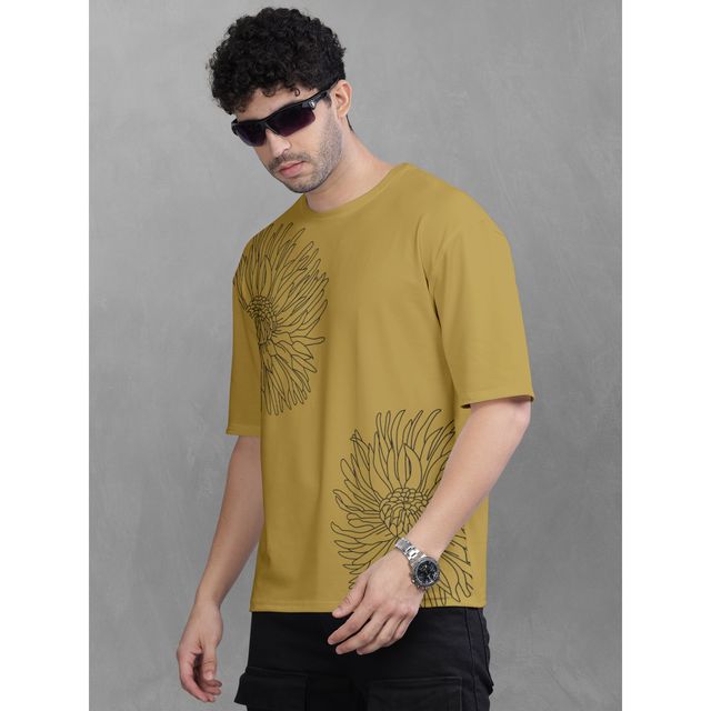 Bullmer Men's T-shirt Round Neck Printed | Yellow | L