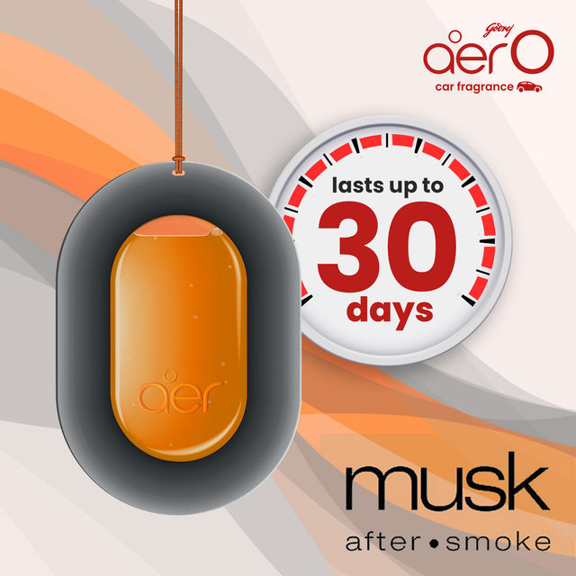 Godrej Aer O - Hanging Car Air Freshener - Musk After Smoke 7.5 g Combo