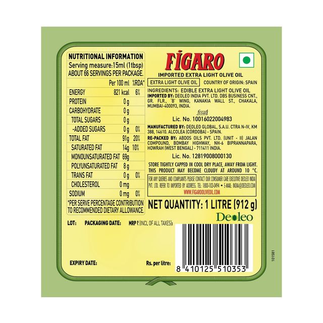 Figaro Extra Light Tasting Olive Oil