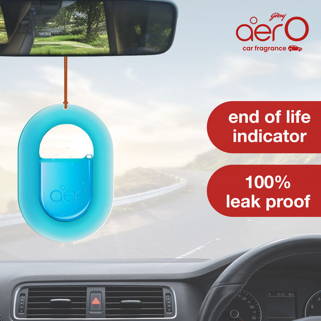 Godrej Aer O - Hanging Car Air Freshener - Cool Aqua