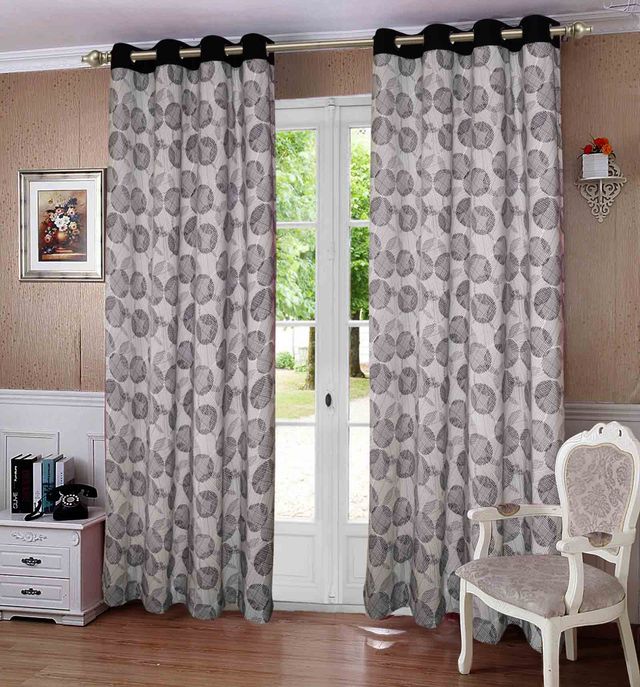 Lushomes Door Curtain - Geometric Printed Cotton | 7.5 ft | 8 Eyelets | 54 x 90 inch