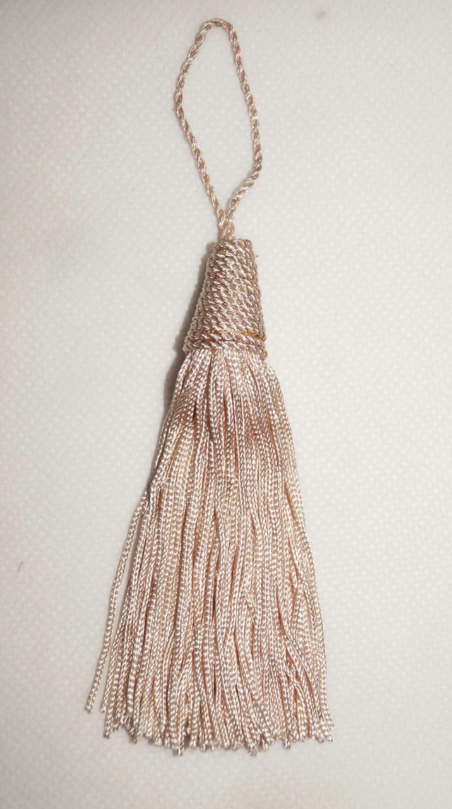 Lushomes Table Runner - Golden and Cream Geo Silk | Tassels | 6 Seater | 12 x 70 inch