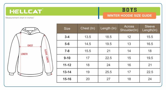 Hellcat Boy's Printed Cotton Blend Hoodie T-Shirt | Green | 15-16 Years