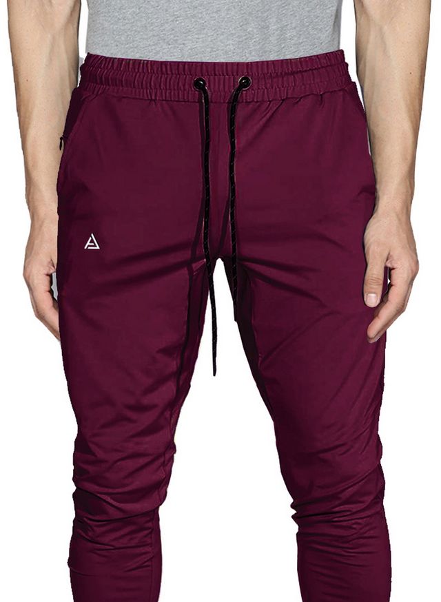 Avolt Men's Solid Regular Fit Track Pant | Maroon - M