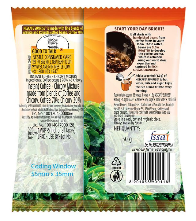 Nescafe Sunrise Coffee-Chicory Mix Instant Coffee