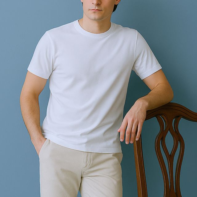 EQL Unisex Select Cotton Lycra T-Shirt | White - M