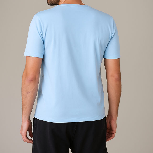 EQL Unisex Select Cotton Lycra T-Shirt | Light Blue - L