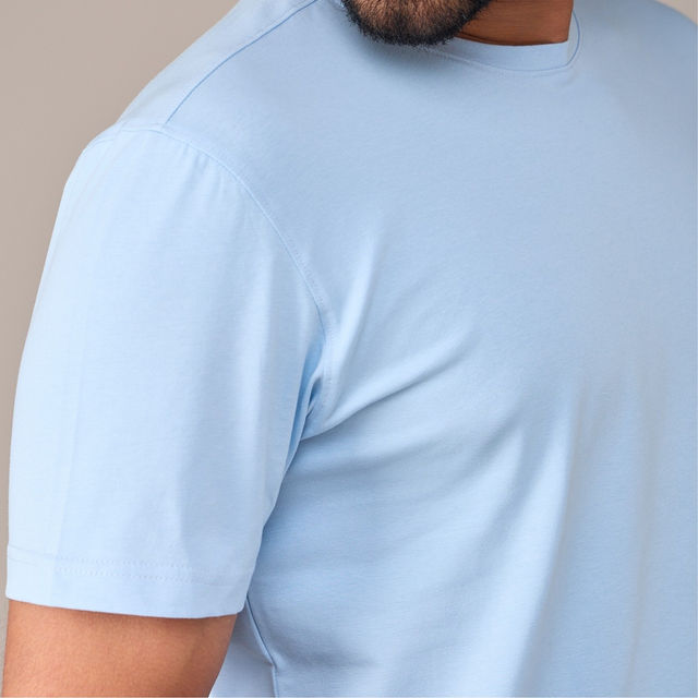EQL Unisex Select Cotton Lycra T-Shirt | Light Blue - L