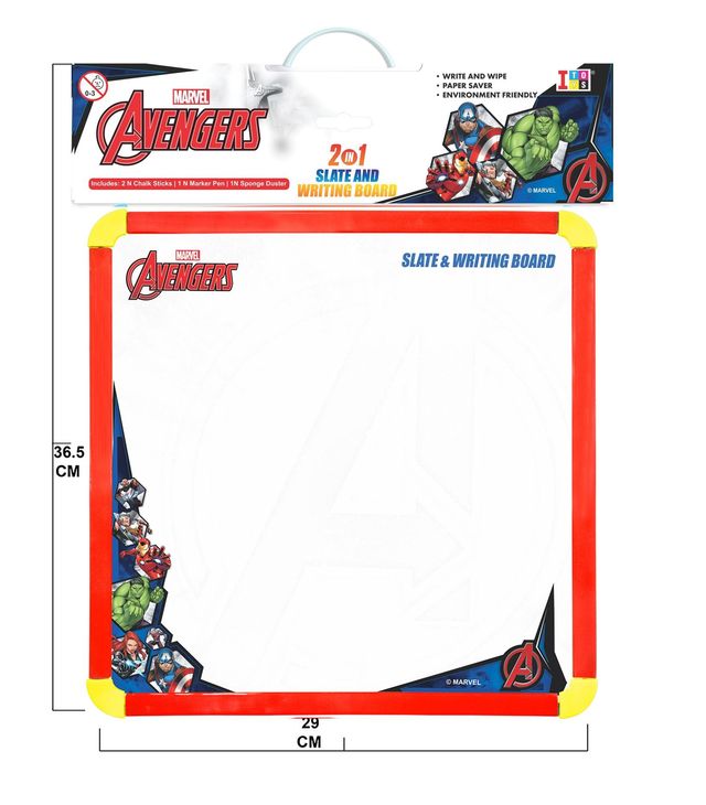 2 In 1 Slate & Writing Board-Avenger (Assorted) 0xc0035f9978 (Assorted)