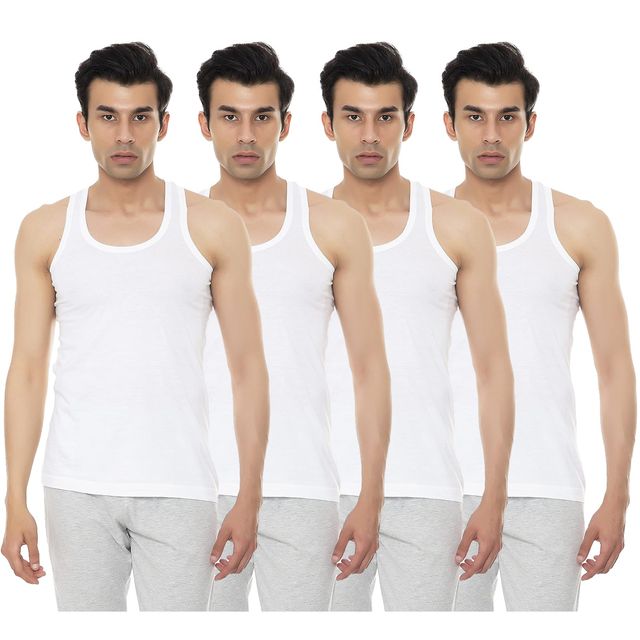 Amul Comfy Men's Vest | White - 80