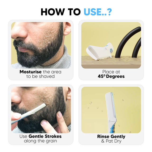 LetsShave Pro Styler for Men, Pack of 3, Beard Shaping tool Face Razor for Men