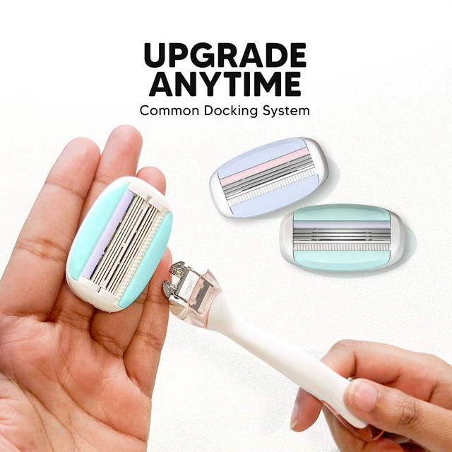 LetsShave Evior Trial Kit for Women with Mid Flex | World's First 6 Blade and 3 Blade System Razor