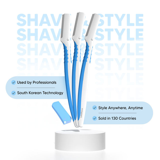 LetsShave Pro Styler for Men, Pack of 3, Beard Shaping tool Face Razor for Men