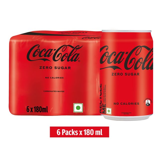 Coke Zero Cola Diet Soft Drink Can