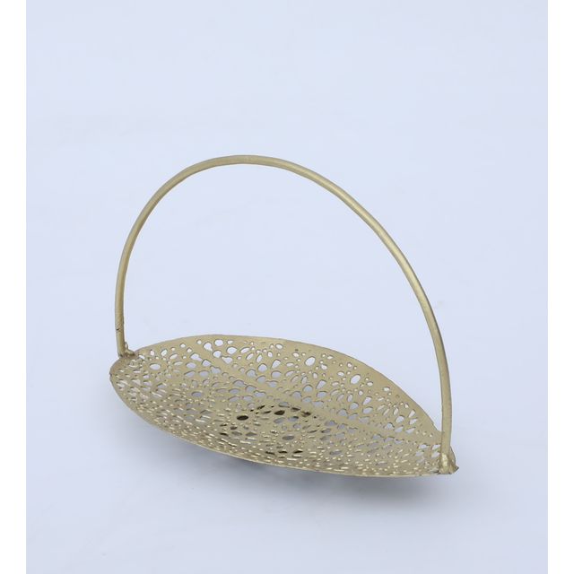Casacraft by Pepperfry Pooja Basket | Leaf Design