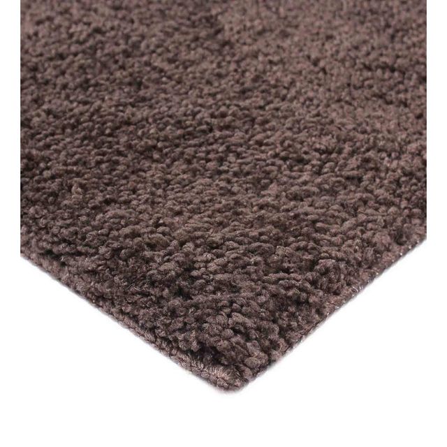 Casacraft by Pepperfry Brown Solid Polyester 24 x 16 Inches Anti Skid Door Mat