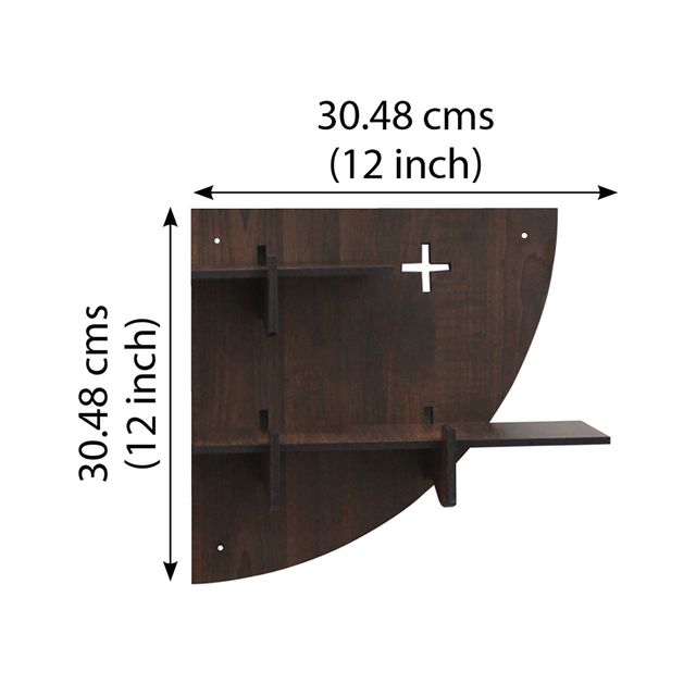 Casacraft by Pepperfry Brown Engineered Wood Round Modular Book Shelf - Set Of 4